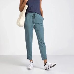 Blue Relaxed Fit Track Pants with Tapered Ankle